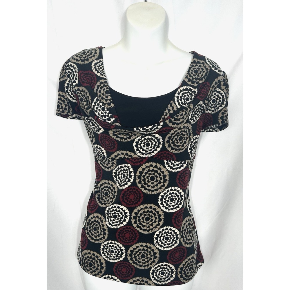 Vintage Womens Geometric Floral Y2K Whimsigoth Babydoll Top Preppy 90S Boho Vamp